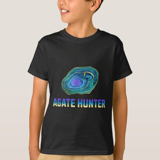 Rock Hunting Rock Collector Agate Geology Agate Hu Tシャツ (正面)
