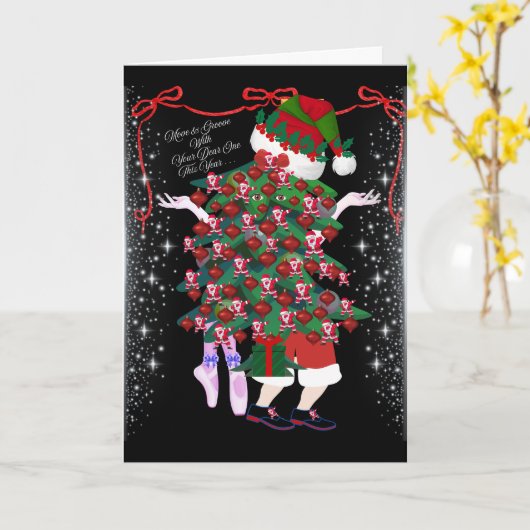 Rock-in Around The Christmas Tree Greeting Card カード (黄色い花)