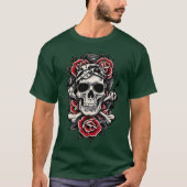 Rock & Ink転が:およびEdgyはっきりしたデザイン Tシャツ (正面)