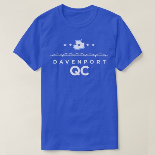 Rock Island Quad Cities QC Pizza Moline East Molin Tシャツ (デザイン正面)