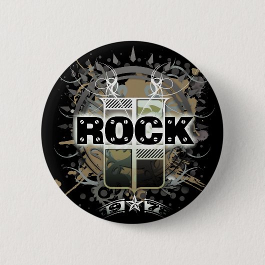 Rock=Lifeの「ヴィンテージの石」のバッジ 缶バッジ (正面)