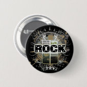 Rock=Lifeの「ヴィンテージの石」のバッジ 缶バッジ (正面&裏面)