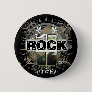 Rock=Lifeの「ヴィンテージの石」のバッジ 缶バッジ