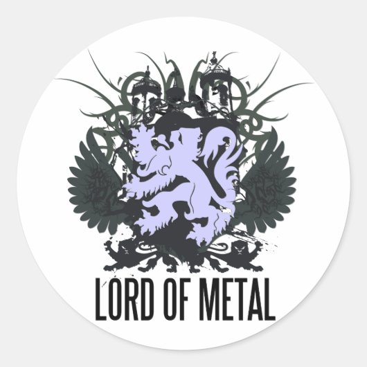 Rock=Life 'Lord of Metal Stickers' ラウンドシール (正面)