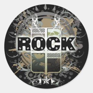 Rock=Life 'Vintage Rock'シール ラウンドシール