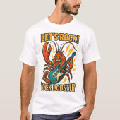 Rock Lobster Guitar Cartoon Design Tシャツ (正面)