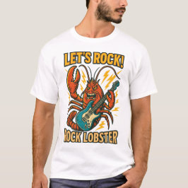 Rock Lobster Guitar Cartoon Design Tシャツ