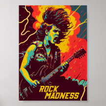 Rock Madness Musicのプリントはっきりした:鮮やかと
