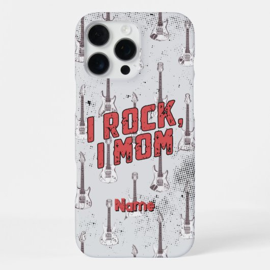 Rock Mom Cool Mother's Day Gift from Kids iPhoneケース (裏面)