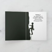 Rock, Mountain Climbing Birthday Son カード (内部)