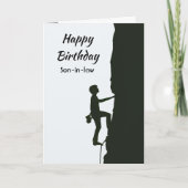 Rock, Mountain Climbing Birthday Son-in-law カード (正面)