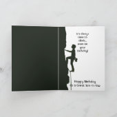 Rock, Mountain Climbing Birthday Son-in-law カード (内部)