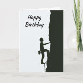 Rock, Mountain Climbing Climber Birthday カード (正面)