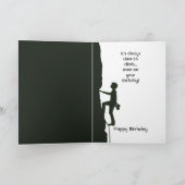 Rock, Mountain Climbing Climber Birthday カード (内部)
