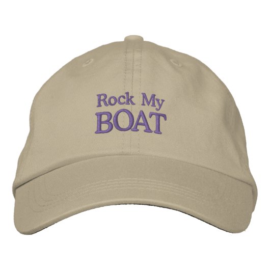 ROCK MY BOAT cap(men's) 刺繍入りキャップ (正面)