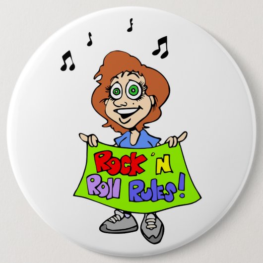 ROCK 'Nルー転がル 缶バッジ (正面)
