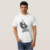 Rock NロールギタープレーヤーTシャツI Love Rock Tシャツ (正面フル)