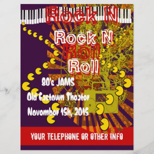 Rock Nロールフライヤー80sジャム チラシ