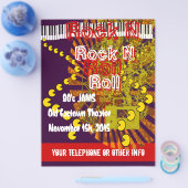 Rock Nロールフライヤー80sジャム チラシ (シングル)