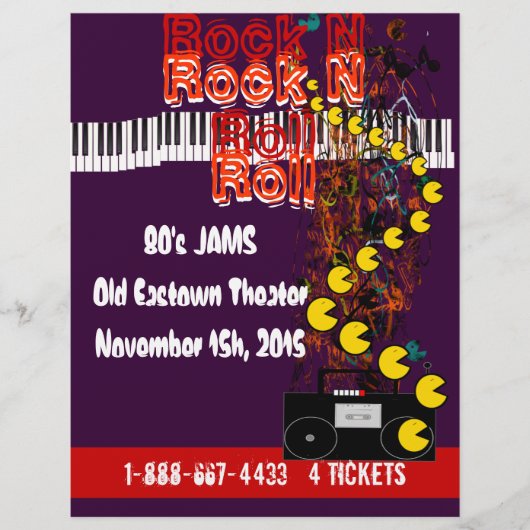 Rock Nロールフライヤー80sジャム チラシ (正面)