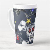 Rock-N-転がスカルラテMug 1 of 2 カフェラテマグ (左アングル)