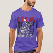 Rock N Roll Before Coffee 80s Music Coffee Lover f Tシャツ (正面)
