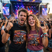 Rock 'N' Roll Diner Retro Biker トライブレンドＴシャツ