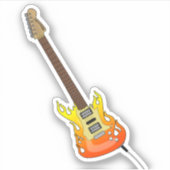 Rock n Roll Electric Guitarノートパソコンシール シール (正面)