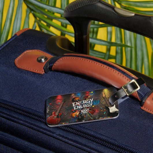 Rock ‘n’ Roll Electric Guitar Luggage Tag ラゲッジタグ (正面インサイチュ3)