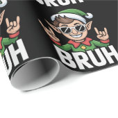 Rock n Roll Elf Bruh Funny Saying Meme Christmas  ラッピングペーパー (ロールコーナー)