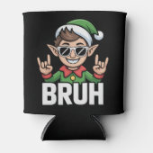 Rock n Roll Elf Bruh Funny Saying Meme Christmas  缶クーラー (正面)
