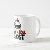 Rock N Roll Ghost Mug, Fun Halloween Graphic T コーヒーマグカップ (正面右)