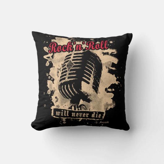 Rock-n-Roll Microphone - red クッション (正面)