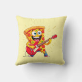 **Rock ’n’ Roll Pizza – Funny Guitar-Playing Slice クッション (裏面)