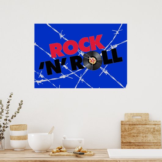 Rock N Roll Poster ポスター (キッチン)