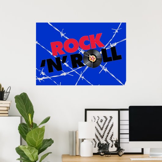 Rock N Roll Poster ポスター (ホームオフィス)
