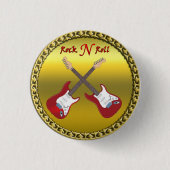 Rock N roll with electric guitars 缶バッジ (正面)