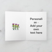 Rock N Thistlesスコットランドフェスティバルグリーティングカード シーズンカード (内部)