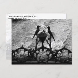 Rock of Agony，エルサレム，イスラエル – B&Wはがき ポストカード