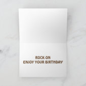 **ROCK ON**お使いの楽しむ誕生日 カード (内部)