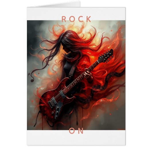 Rock On Fantasy AI Digital Art Print - Custom (正面)