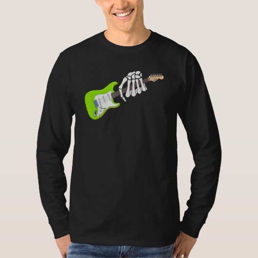 Rock On Guitar Neck - With A Sweet Rock & Roll Ske Tシャツ (正面)