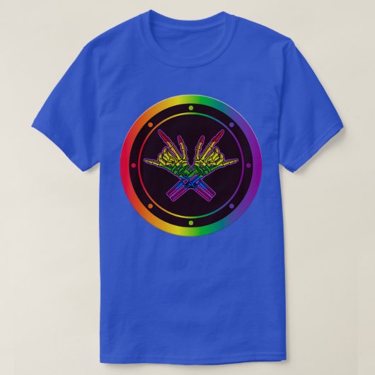 Rock On Skeleton Hand Pride Tシャツ (デザイン正面)
