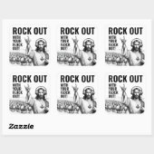 Rock Out with your Flock Out! - Funny Jesus Meme スクエアシール (シート)