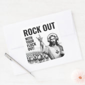 Rock Out with your Flock Out! - Funny Jesus Meme スクエアシール (封筒)