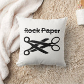 Rock Paper Scissors Funny Lesbian Theme クッション (ブランケット)