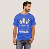 Rock Paper Scissors Like Adults retro Tシャツ (正面フル)