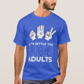 Rock Paper Scissors Like Adults retro Tシャツ (正面)