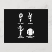 Rock Paper Scissors Softball Pitcher Catcher Gift ポストカード (正面)