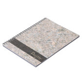 Rock Photo Geologyテクスチャ任意の文字 ノートブック (左側)